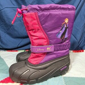 Sorel Snow Boots Womens Size 5 Purple Disney Frozen 2 Anna Flurry LY3667-594